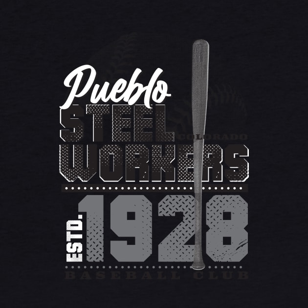 Pueblo Steel Workers Baseball by MindsparkCreative